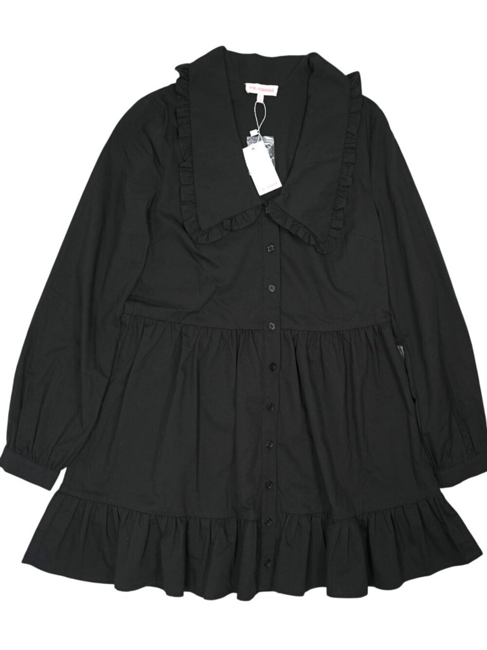 Re:Named Eli Large Collared Dress in Black